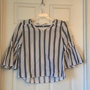 stripped flowy blouse